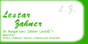 lestar zahner business card